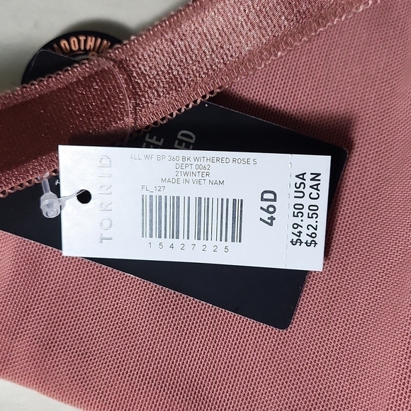 Torrid Curve Bra Size 46D Wire Free Lightly Lined Everyday Wear - Picture 5 of 5